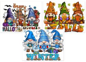 Kit Art Craft Meothan, pacote com 3, 30 x 40 cm, gnomos, pintura a diamante