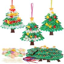 Kit Art Craft MEZOOM, 12 peças, conjunto de bricolage de árvore de Natal para crianças
