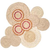 Kit Artesanal De Palha De Carnaúba Decoração Composição C