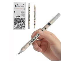 Kit Artístico 12 Canetas Acrílicas Esfumado & Ponta Dupla AW.1980