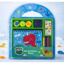 Kit Artístico Dino FOFY com Lápis de Cor e Acessórios Infantil Kit Artístico Dino FOFY com Lápis de Cor e Acessórios Infantil