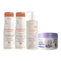 Kit Arvensis Cachinhos Infantil Ondulados Cacheados 4 Itens Kit Arvensis Cachinhos Infantil Ondulados Cacheados 4 Itens