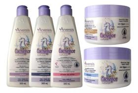 Kit Arvensis Cachinhos Ondulados E Cacheados 5 Itens Kit Arvensis Cachinhos Ondulados E Cacheados 5 Itens