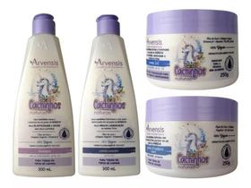 Kit Arvensis Cachinhos Sh. Cond. Mascara 2X1 Geleia Forte