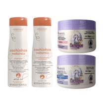 Kit Arvensis Cachinhos Shampoo Cond Geleia Forte Masc Crespo