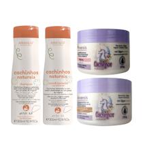 Kit Arvensis Cachinhos Shampoo Cond Geleia Suave Masc Crespo