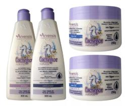 Kit Arvensis Cachinhos Shampoo Condicionador 2 Creme 2X1
