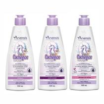 Kit Arvensis Cachinhos Shampoo Condicionador Ativador Ondulados