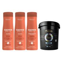 Kit Arvensis Cachos 2 Shampoo + Cond + Máscara Ondulados