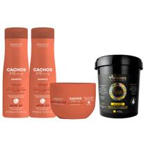 Kit Arvensis Cachos 2 Shampoo + Máscara 2x1 + Geleia Alta