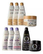 Kit Arvensis Cachos Cachinhos Infantil Tec Oil 9 Itens