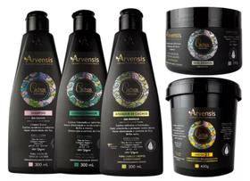 Kit Arvensis Cachos Crespo Shampoo Condicionador Ativador Mascara 2x1 Geleia Alta Kit Arvensis Cachos Crespo Shampoo Condicionador Ativador Mascara 2x1 Geleia Alta