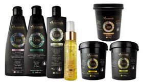 Kit Arvensis Cachos Crespos 6 Itens + Finalizador Tec Oil