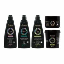 Kit Arvensis Cachos Naturais Cabelos Crespos Vegano 5 Produtos