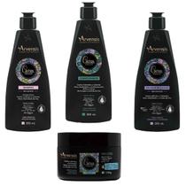 Kit Arvensis Cachos Naturais Sh.+Cond +Ativ 300Ml +Masc 250G