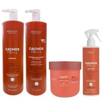 Kit Arvensis Cachos Naturais - Shampoo 1L + Ativador de Cachos 1L + Máscara 2x1 500g + Day After 250ml
