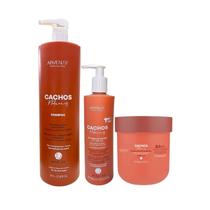Kit Arvensis Cachos Naturais - Shampoo 1L + Ativador de Cachos 300ml + Máscara 2x1 500g