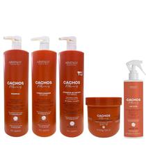 Kit Arvensis Cachos Naturais - Shampoo 1L + Condicionador 1L + Ativador De Cachos 1L + Máscara 500g + Day After 250ml0