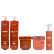 Kit Arvensis Cachos Naturais - Shampoo 1L + Condicionador 1L + Geleia Ativadora Suave 500g + Máscara 2x1 500g + Day After 250ml
