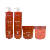 Kit Arvensis Cachos Naturais - Shampoo 1L + Condicionador 1L + Geleia Ativadora Suave 500g + Máscara 2x1 500g