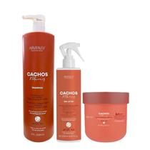 Kit Arvensis Cachos Naturais - Shampoo 1L + Máscara 2x1 500g + Day After 250ml