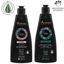Kit arvensis cachos naturais shampoo 300 ml e condicionador 300ml para todos os tipos de cachos