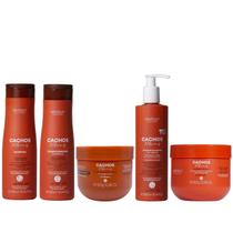 Kit Arvensis Cachos Naturais - Shampoo & Condicionador 300ml + Ativador 300ml + Geleia Alta Fixação 300g + Máscara 300g Kit Arvensis Cachos Naturais - Shampoo & Condicionador 300ml + Ativador 300ml + Geleia Alta Fixação 300g + Máscara 300g