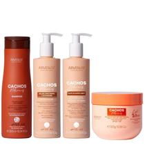 Kit Arvensis Cachos Naturais - Shampoo + Geleia Light & Leave-In Light & Mascara 2x1 Light 300ml