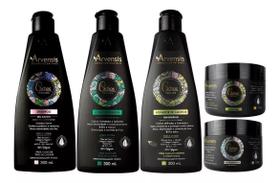 Kit Arvensis Cachos Sh+Cond+Ativ300Ml+Geleia+Mascara250G