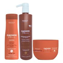 Kit Arvensis Cachos Shampoo + Ativador Crespos + Geleia Alta