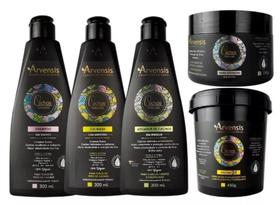 Kit Arvensis Cachos Shampoo + Cowash + Ativador Crespos e Crespissimos + Geleia Alta + Mascara