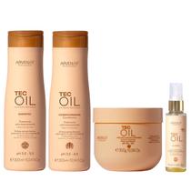 Kit Arvensis Cosméticos Naturais Tec Oil -Shampoo & Condicionador 300ml + Máscara 300g + Óleo 60ml Kit Arvensis Cosméticos Naturais Tec Oil -Shampoo & Condicionador 300ml + Máscara 300g + Óleo 60ml
