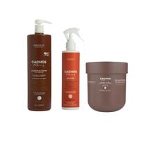 Kit Arvensis Crespos Ativador 1l Máscara 500g + Spray
