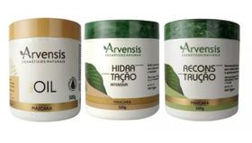 Kit Arvensis Máscara 500G Tec Oil Hidratação Reconstrução