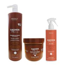 Kit Arvensis Professional Cachos Naturais - Ativador De Cachos Crespos 1L + Máscara Crespos 500g + Day After 250ml