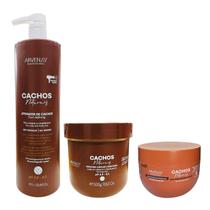 Kit Arvensis Professional Cachos Naturais - Ativador De Cachos Crespos 1L + Máscara Crespos 500g + Geleia Ativadora 250g