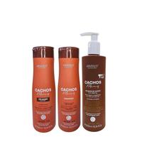 Kit Arvensis Professional Cachos Naturais - Co-Wash 300ml + Shampoo 300ml + Ativador De Cachos Crespos 300ml