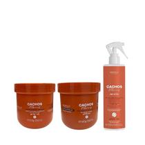 Kit Arvensis Professional Cachos Naturais -Máscara 500g + Geleia Ativadora 500g + Day After 250ml