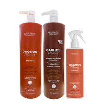 Kit Arvensis Professional Cachos Naturais - Shampoo 1L + Ativador De Cachos Crespos 1L + Day After 250ml