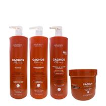 Kit Arvensis Professional Cachos Naturais - Shampoo 1L + Condicionador 1L + Ativador De Cachos 1L + Geleia Ativadora 500g