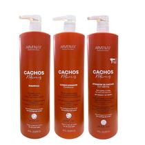 Kit Arvensis Professional Cachos Naturais - Shampoo 1L + Condicionador 1L + Ativador De Cachos 1L