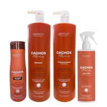 Kit Arvensis Professional Cachos Naturais - Shampoo 1L + Condicionador 1L + Co-Wash 300ml + Day After 250ml