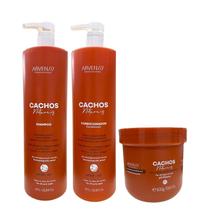 Kit Arvensis Professional Cachos Naturais - Shampoo 1L + Condicionador 1L + Geleia Ativadora 500g Kit Arvensis Professional Cachos Naturais - Shampoo 1L + Condicionador 1L + Geleia Ativadora 500g