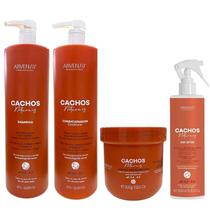 Kit Arvensis Professional Cachos Naturais - Shampoo 1L + Condicionador 1L + Máscara 500g + Day After 250ml