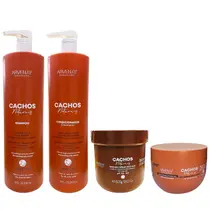 Kit Arvensis Professional Cachos Naturais - Shampoo 1L + Condicionador 1L + Máscara Crespos 500g + Geleia Ativadora 250ml Kit Arvensis Professional Cachos Naturais - Shampoo 1L + Condicionador 1L + Máscara Crespos 500g + Geleia Ativadora 250ml