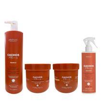 Kit Arvensis Professional Cachos Naturais -Shampoo 1L + Máscara 500g + Geleia 500g + Day After 250ml