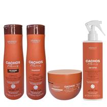 Kit Arvensis Professional Cachos Naturais - Shampoo 300ml + Co-Wash 300ml + Máscara 250g + Day After 250ml