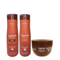 Kit Arvensis Professional Cachos Naturais - Shampoo 300ml + Co-Wash 300ml + Máscara Crespos 250g Kit Arvensis Professional Cachos Naturais - Shampoo 300ml + Co-Wash 300ml + Máscara Crespos 250g