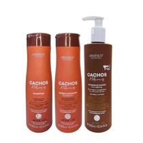 Kit Arvensis Professional Cachos Naturais - Shampoo 300ml + Condicionador 300ml + Ativador Crespos 300ml Kit Arvensis Professional Cachos Naturais - Shampoo 300ml + Condicionador 300ml + Ativador Crespos 300ml