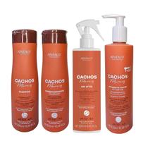 Kit Arvensis Professional Cachos Naturais - Shampoo 300ml + Condicionador 300ml + Ativador De Cachos 300ml + Day After 250ml Kit Arvensis Professional Cachos Naturais - Shampoo 300ml + Condicionador 300ml + Ativador De Cachos 300ml + Day After 250ml